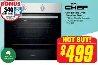 The Good Guys CHEF 60cm Electric Oven offer