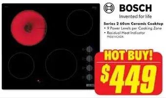 The Good Guys BOSCH Series 2 60cm Ceramic Cooktop offer