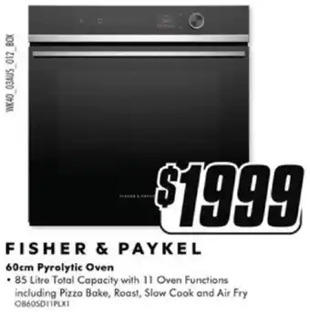 The Good Guys FISHER & PAYKEL 60cm Pyrolytic Oven offer