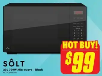 The Good Guys SÔLT 20L 700W Microwave - Black offer