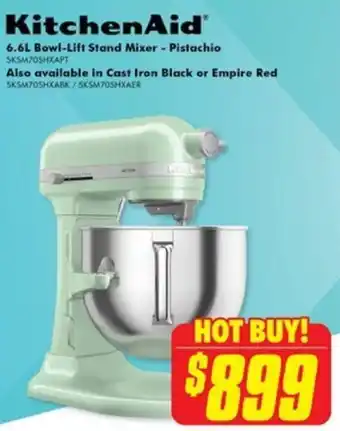 The Good Guys KitchenAid 6.6L Bowl-Lift Stand Mixer - Pistachio offer
