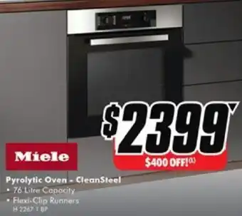 The Good Guys Miele Pyrolytic Oven - CleanSteel offer