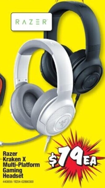 JB Hi-Fi Razer Kraken X Multi-Platform Gaming Headset offer