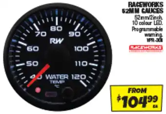 Autobarn RACEWORKS 52MM GAUGES offer