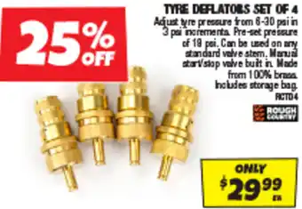 Autobarn TYRE DEFLATORS SET OF 4 offer