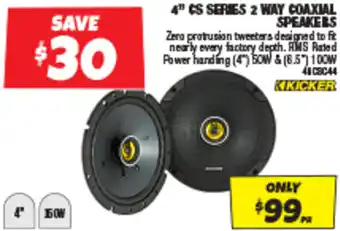 Autobarn 4" CS SERIES 2 WAY COAXIAL SPEAKERS offer