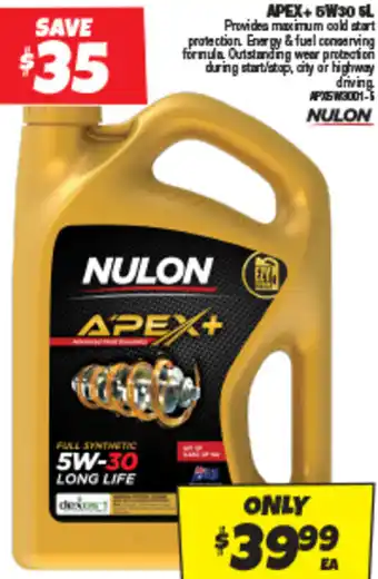 Autobarn APEX+ 5W30 5L offer