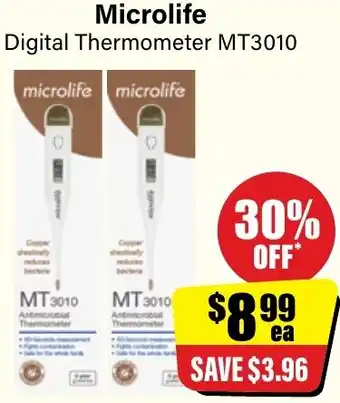 Chemist Discount Centre Microlife Digital Thermometer MT3010 offer