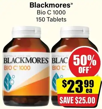 Chemist Discount Centre Blackmores Bio C 1000 150 Tablets offer