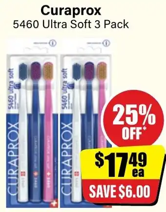 Chemist Discount Centre Curaprox 5460 Ultra Soft 3 Pack offer