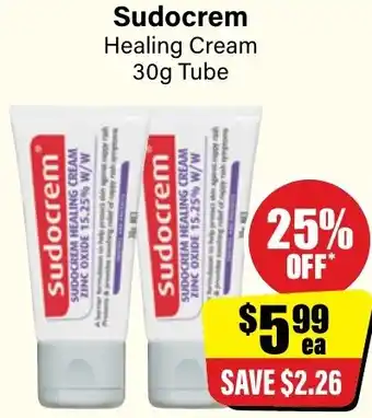 Chemist Discount Centre Sudocrem Healing Cream 30g Tube offer