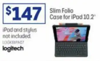 Officeworks Logitech Slim Folio Case for iPad 10.2' offer