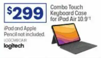 Officeworks Logitech Combo TOuch Keyboard Case for iPad Air 10.9" offer