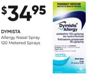 Super Pharmacy DYMISTA Allergy Nasal Spray 120 Metered Sprays offer