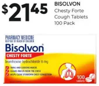 BISOLVON Chesty Forte Cough Tablets 100 Pack