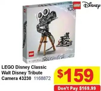 Mr Toys LEGO Disney Classic Walt Disney Tribute Camera offer