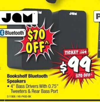 JB Hi-Fi Bookshelf Bluetooth Speakers offer