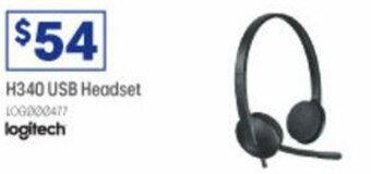 Officeworks Logitech H340 USB Headset offer