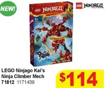 Mr Toys LEGO Ninjago Kai's Ninja Climber Mech offer