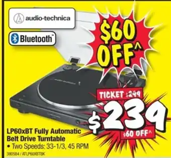 JB Hi-Fi LP60xBT Fully Automatic Belt Drive Turntable offer