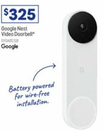 Officeworks Google Nest Video Doorbell offer