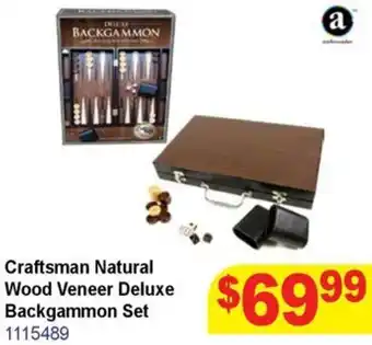 Mr Toys Craftsman Natural Wood Veneer Deluxe Backgammon Set offer