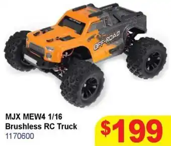 Mr Toys MJX MEW4 1/16 Brushless RC Truck offer