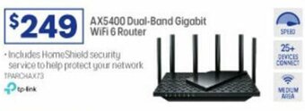 Officeworks Tp-Link AX5400 Dual-Band Gigabit Wifi 6 Router offer