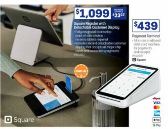Officeworks Square Register with Detachable Customer Display offer