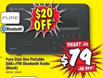 JB Hi-Fi PURE Elan One Portable DAB+/FM Bluetooth Radio offer