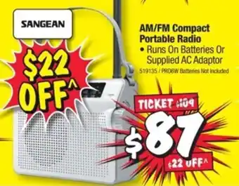 SANGEAN AM/FM Compact Portable Radio