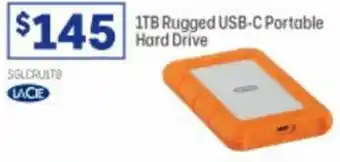 Officeworks Lacie 1TB Rugged USB-C Portable Hard Drive offer
