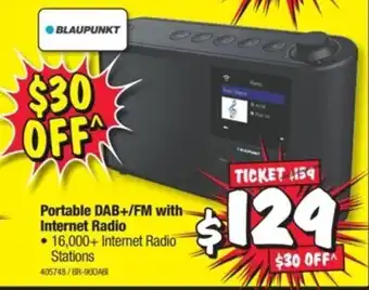 JB Hi-Fi BLAUPUNKT Portable DAB+/FM With Internet Radio offer