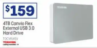 Officeworks Toshiba 4TB Canvio Flex External USB 3.0 Hard Drive offer