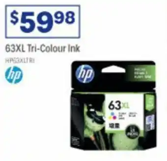 Officeworks HP 63XL Tri-Colour Ink offer