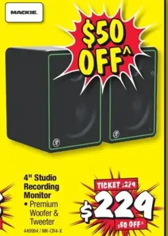 4" Studio Recording Monitor