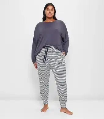 Plus Size Jersey Jogger Sleep Pants
