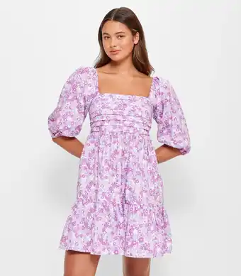 Target Puff Sleeve Mini Dress - Lily Loves offer