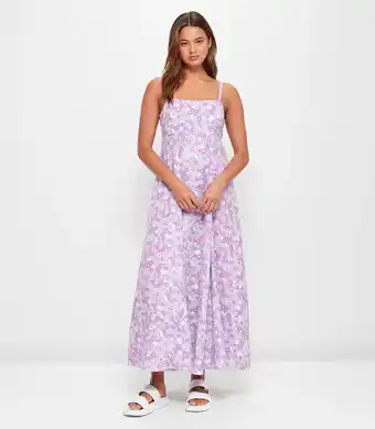 Target Linen Blend Strappy Babydoll Midi Dress - Lily Loves - Marnie Floral offer