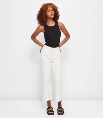 Target Dannii Minogue Petites Crop Wide Leg Denim Jeans offer