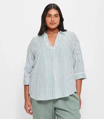 Target Plus Size Pull Over Striped Shirt offer