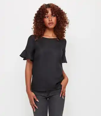 Target Petites Linen Blend Flutter Sleeve T-Shirt - Dannii Minogue offer