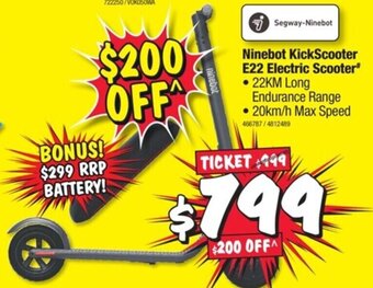 JB Hi-Fi Ninebot KickScooter E22 Electric Scooter offer