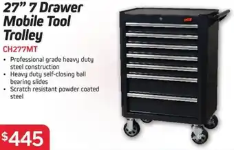 Burson Auto Parts 27" 7 Drawer Mobile Tool Trolley offer