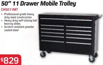 50" 11 Drawer Mobile Trolley