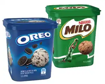 IGA Oreo or Nestlé Milo Ice Cream 1.2 Litre offer