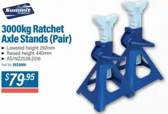 Burson Auto Parts 3000kg Ratchet Axle Stands (Pair) offer