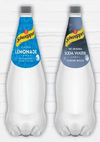 IGA Schweppes Soft Drink or Mixers 1.1 Litre Selected Varieties offer