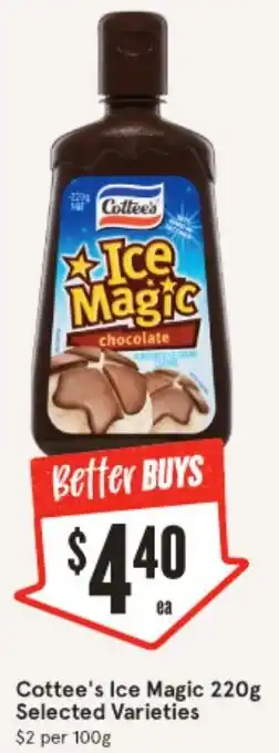IGA Cottee's Ice Magic 220g offer