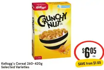 IGA Kellogg's Cereal 260-420g offer